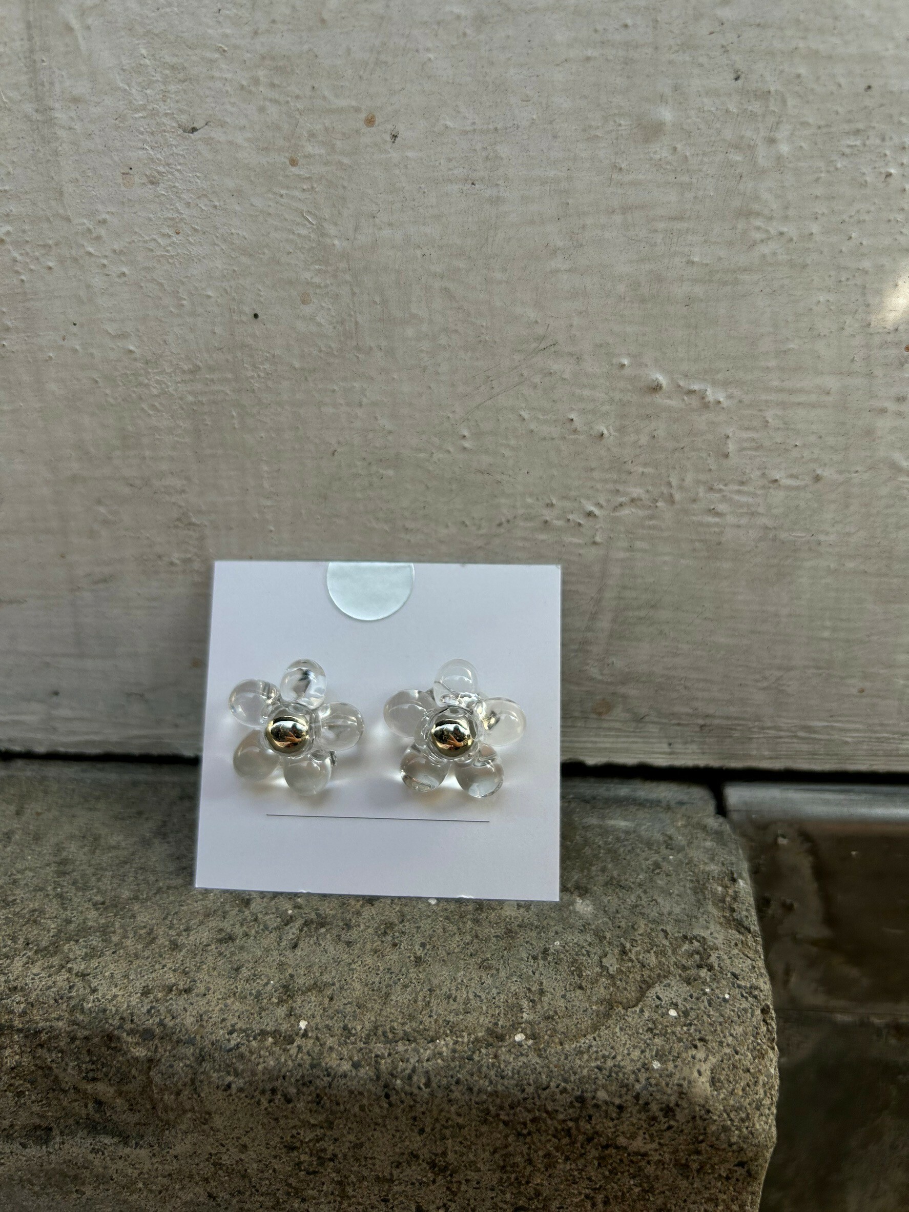 [Chouette Me.] 小花耳環 | 耳針 | 銀色 | NO.182