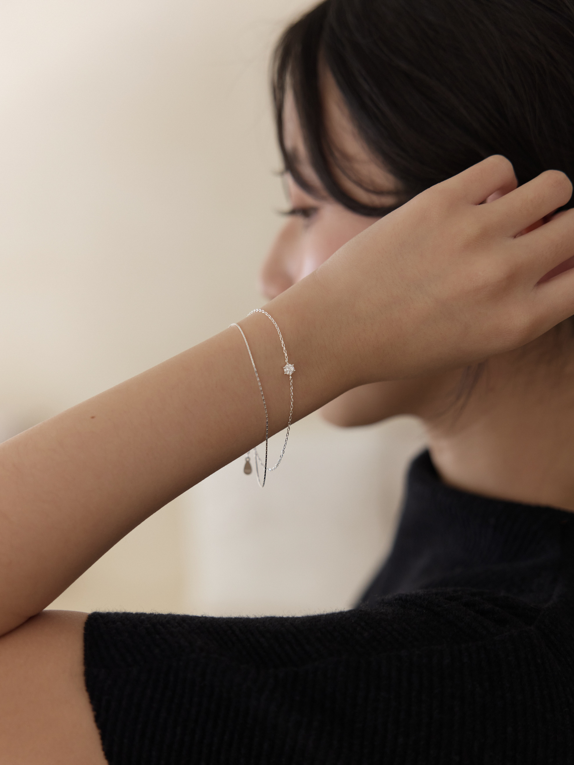 925純銀水鑽手鍊