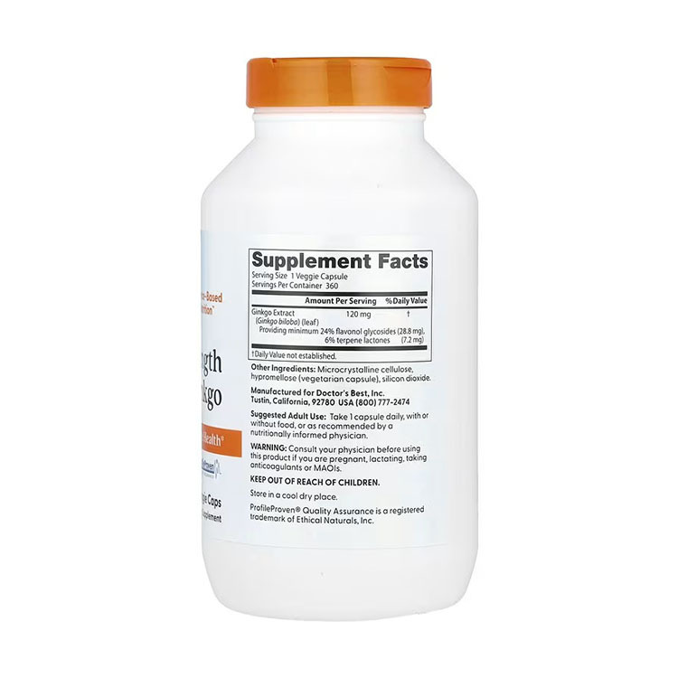 Doctor's Best, Extra Strength Ginkgo, 120 mg, 360 Veggie Caps