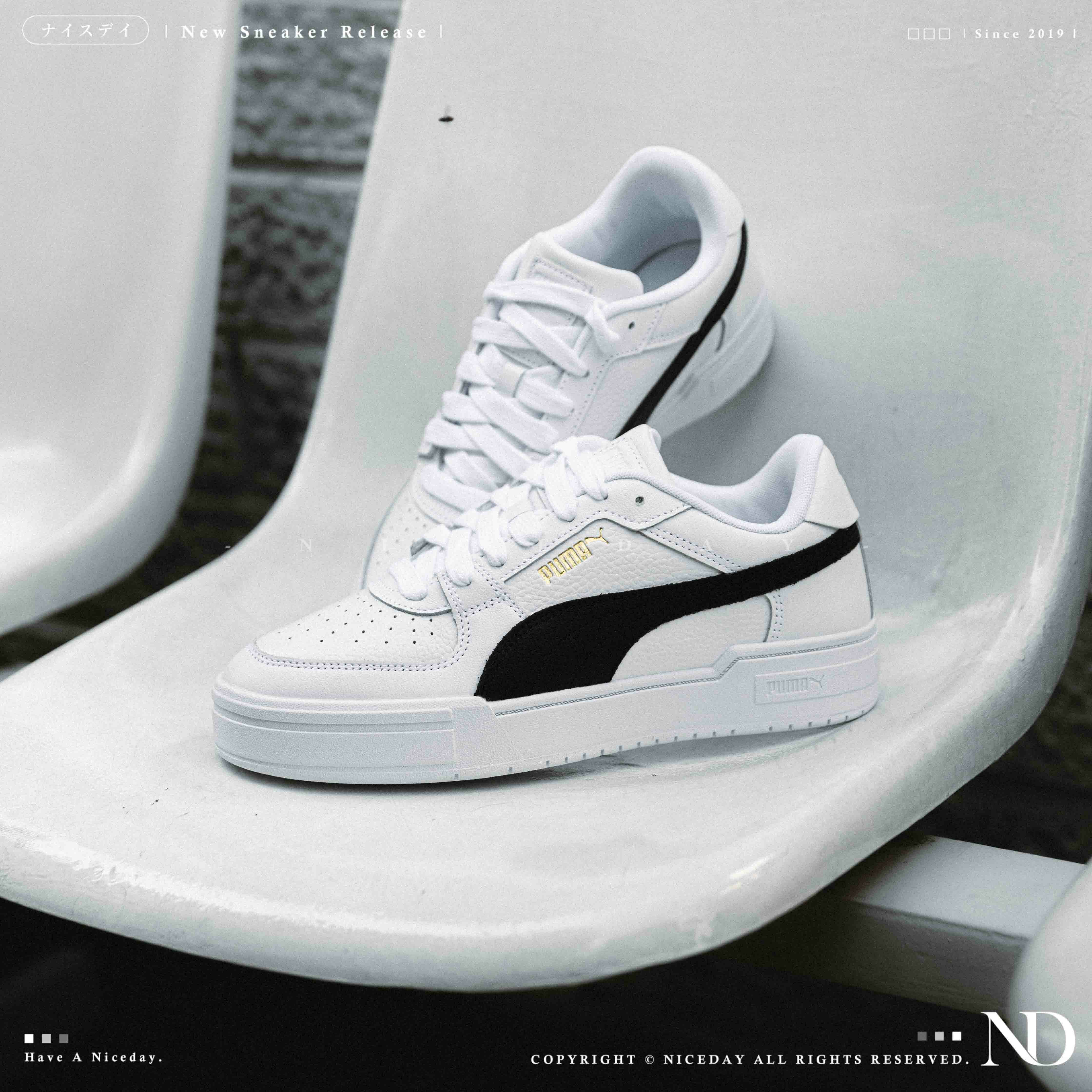 NICEDAY 現貨 PUMA CA Pro Classic II 白色 白黑 皮革 復古 燙金 男鞋 女鞋 402366-05
