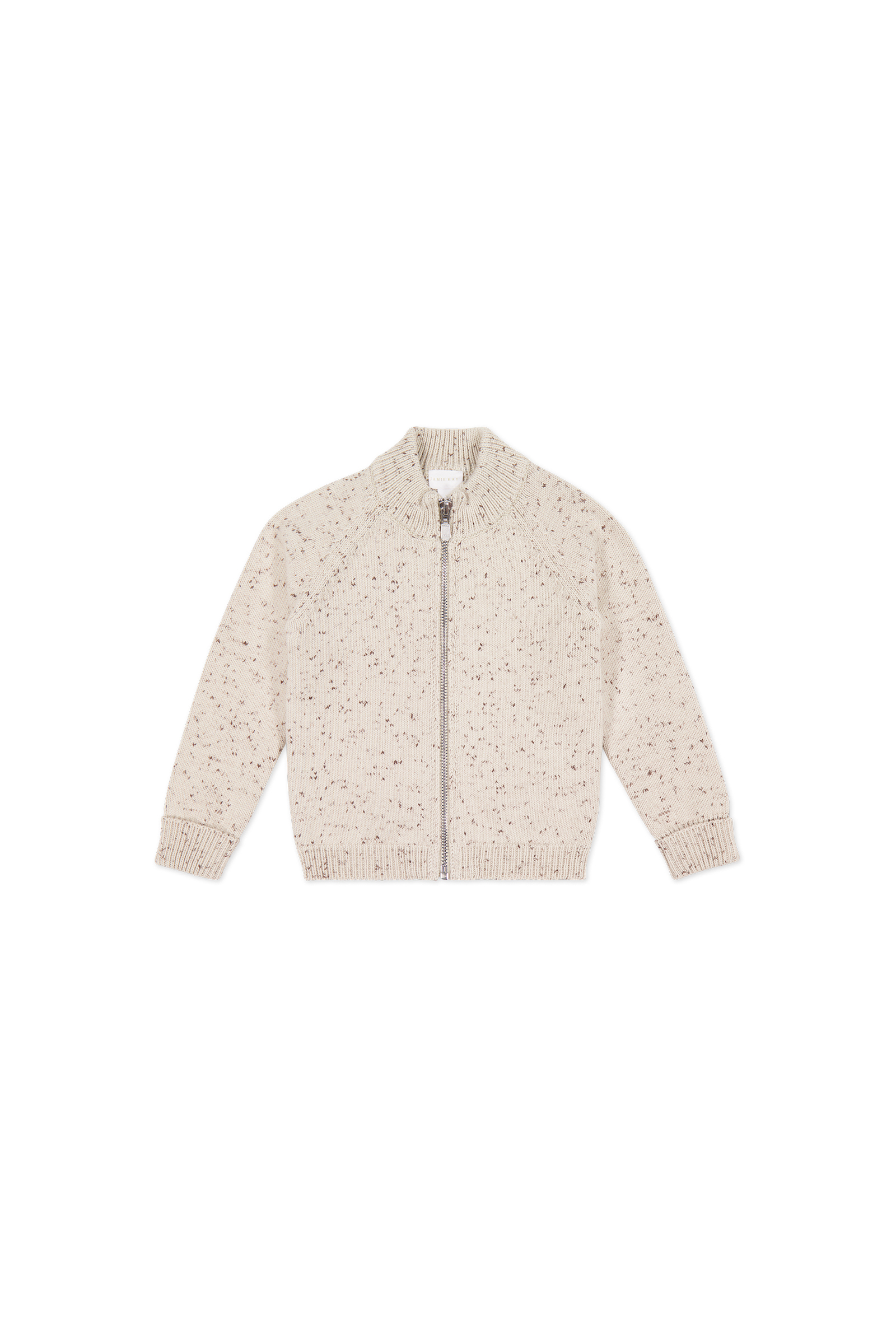 【預購】JAMIE KAY - Dean Knit Zip Jacket（Oatmeal Shitake Dot）