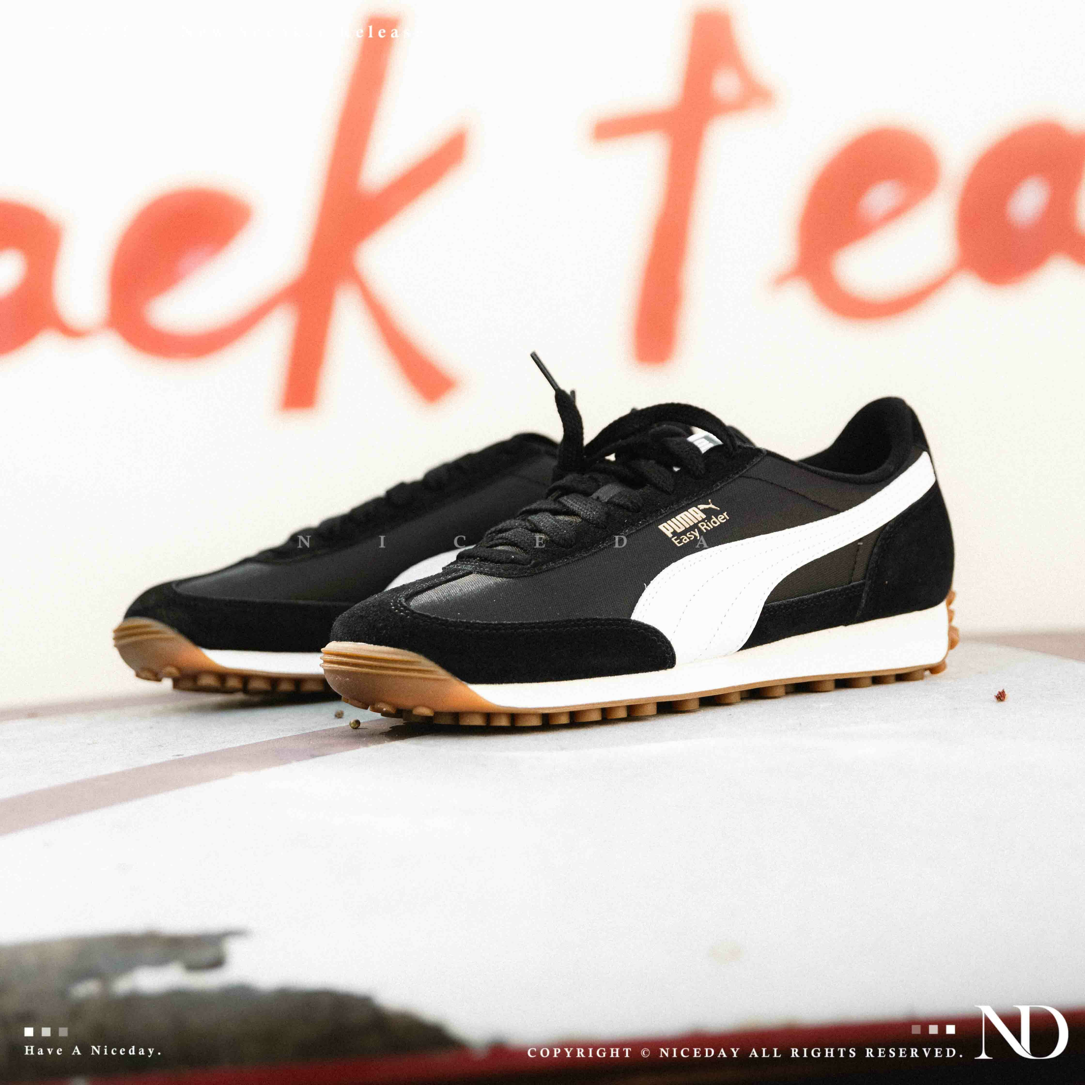 NICEDAY 現貨 PUMA EASY RIDER VINTAGE 黑色 復古 綠標 麂皮 運動鞋 399028-10