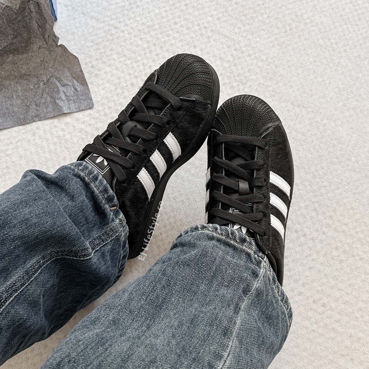 ADIDAS SUPERSTAR 2.0 貝殼頭 愛迪達 三葉草 馬毛 黑白 女鞋 JH9475 / 現貨+調貨