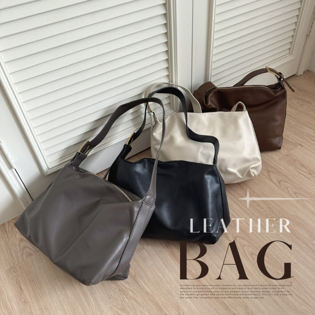 （現貨）軟塌 皮革 側背包 肩背包 大容量 斜背包 BAG19