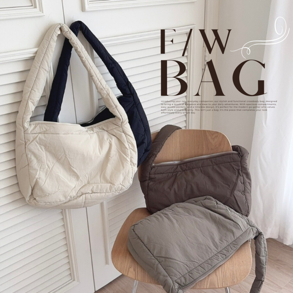 （現貨）韓系 蓬鬆感 尼龍 大容量 單肩包 BAG20