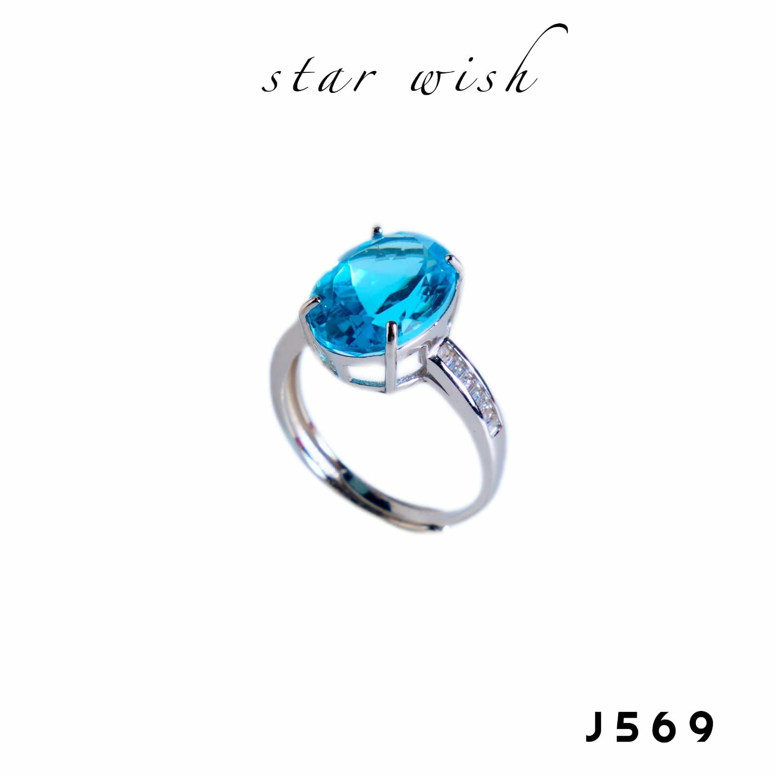 Star Wish Jewellery 925銀 托帕石戒指- J569