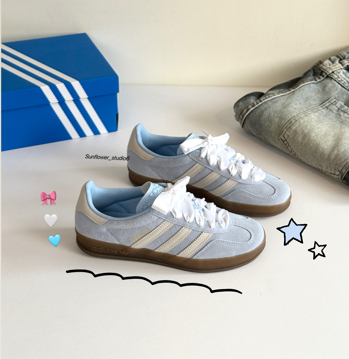 零碼現貨24.5公分 Adidas Originals Gazelle 淺藍色 灰藍 淡藍色 麂皮 復古 德訓鞋 T頭鞋 JI2717/現貨 實體偏憂一點點髒髒的灰藍色