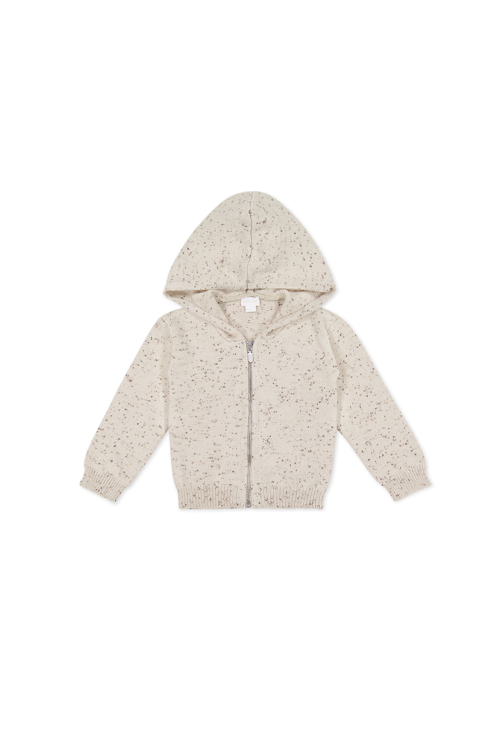 【預購】JAMIE KAY - Dillon Knit Zip Hoodie（Oatmeal Shitake Dot）