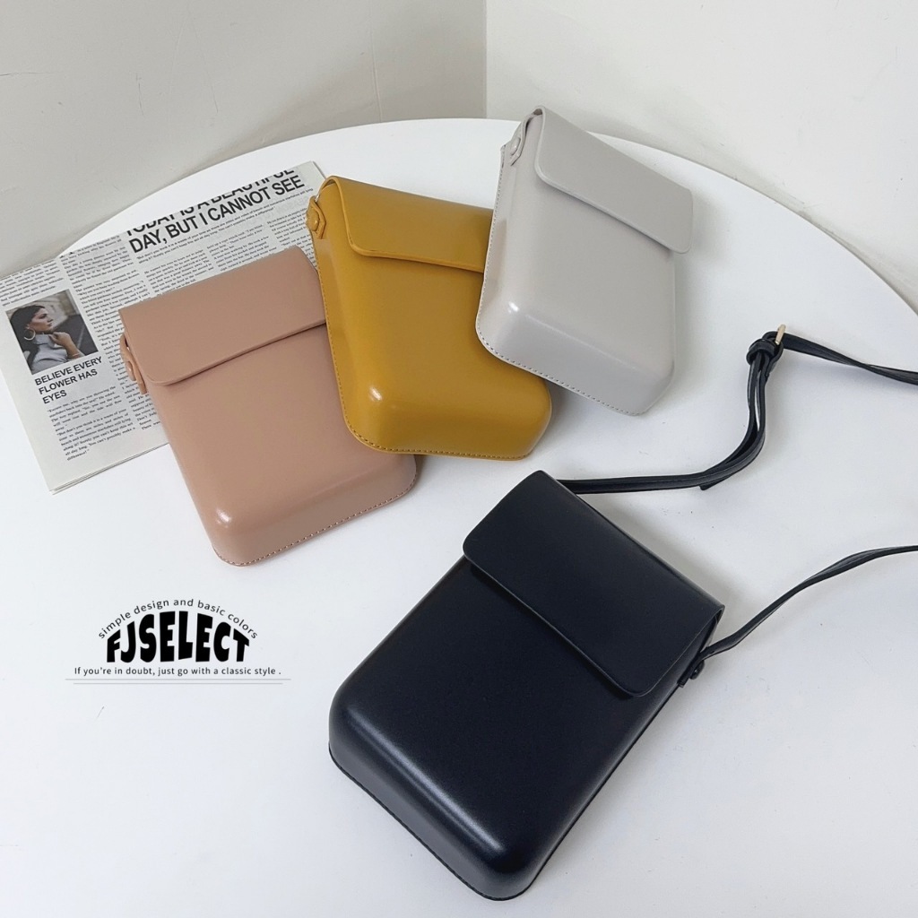 （現貨）韓國復古  皮革硬殼磁吸式 單肩包 側背包 小包 BAG26