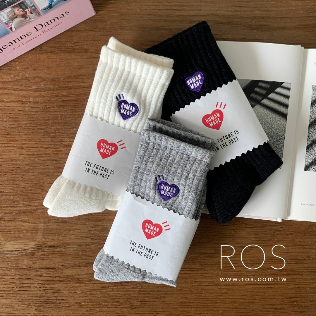 HUMAN MADE 紫心中長襪(3colors)