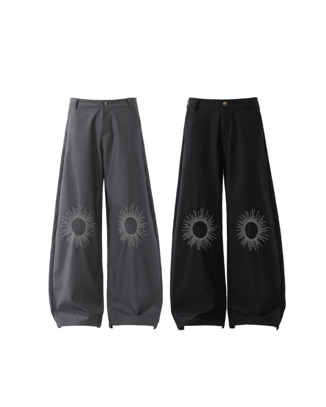 UNISEX 美式 設計 圖案刺繡 #休閒褲