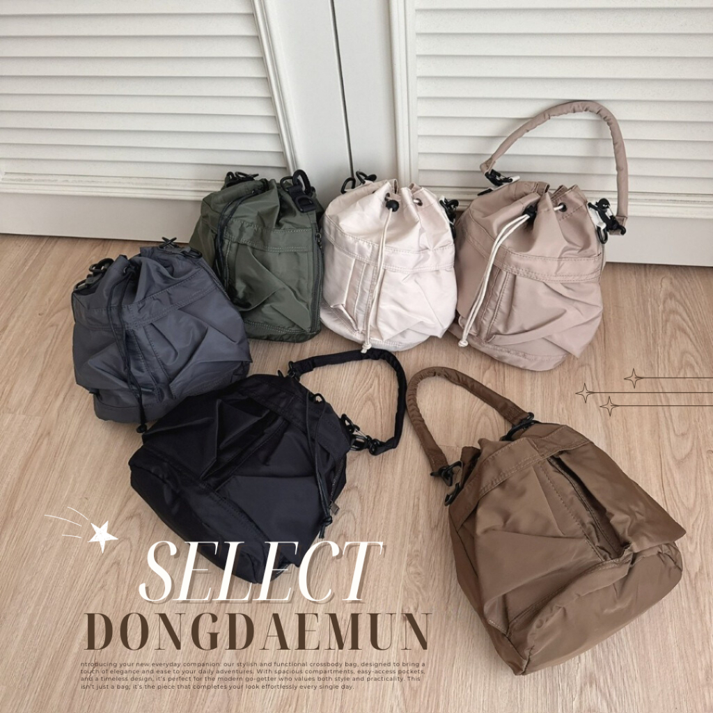 （現貨）售完不補 歐膩一見鍾情の工裝尼龍束口包 BAG9