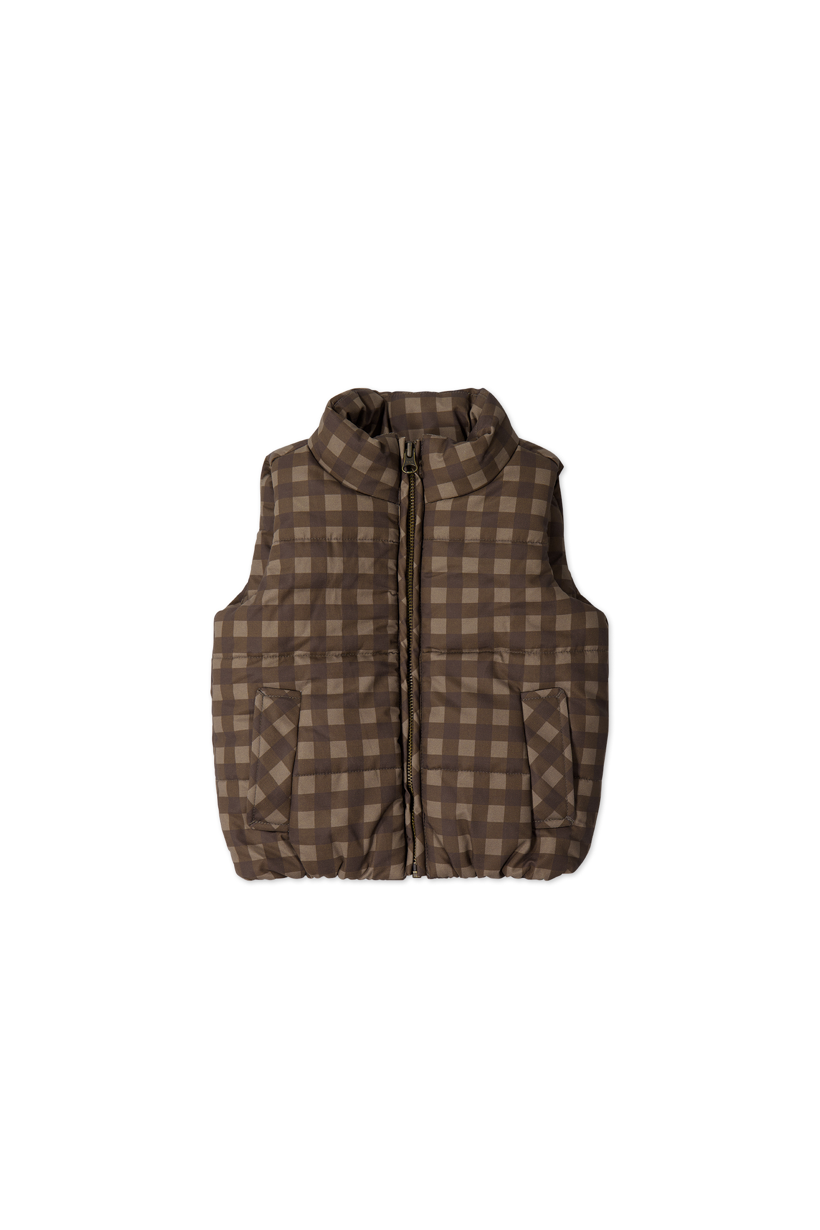 【預購】JAMIE KAY - Rudi Puffer Vest （Gingham Shitake）