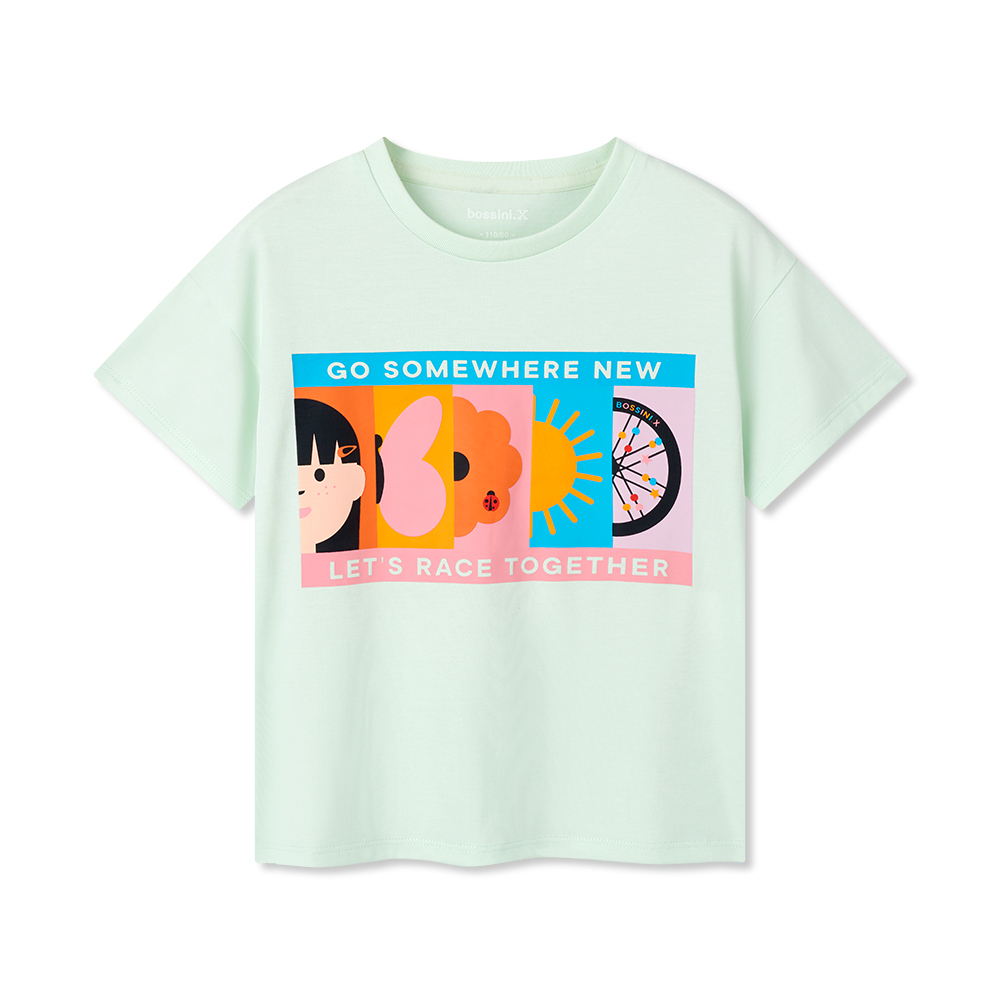 女童圓領短袖T恤