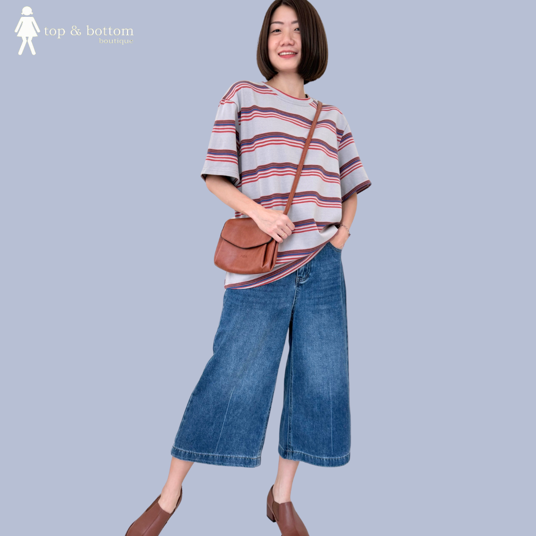 HIGH WAIST DENIM WIDE LEG PANT