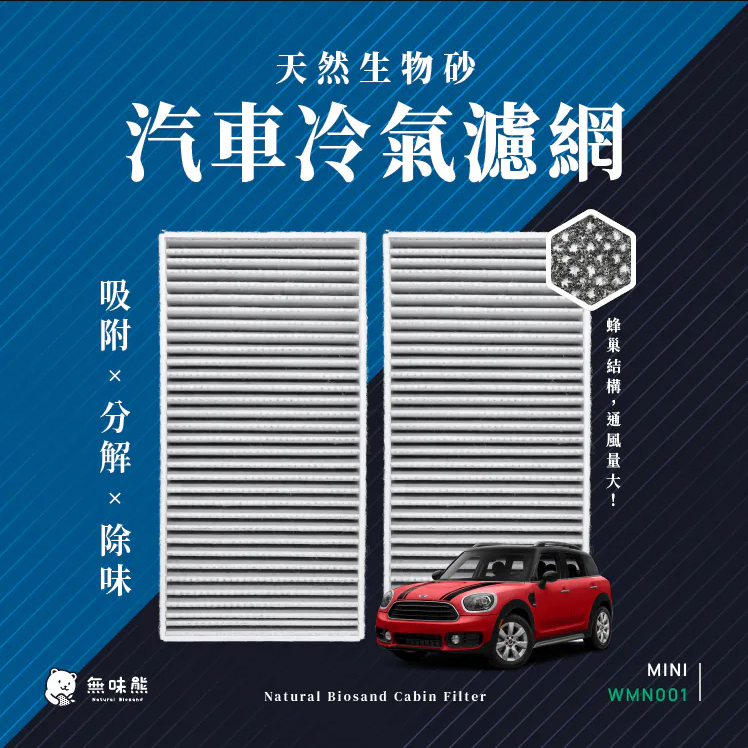 MINI迷你冷氣濾網推薦【無味熊】有效淨化空氣