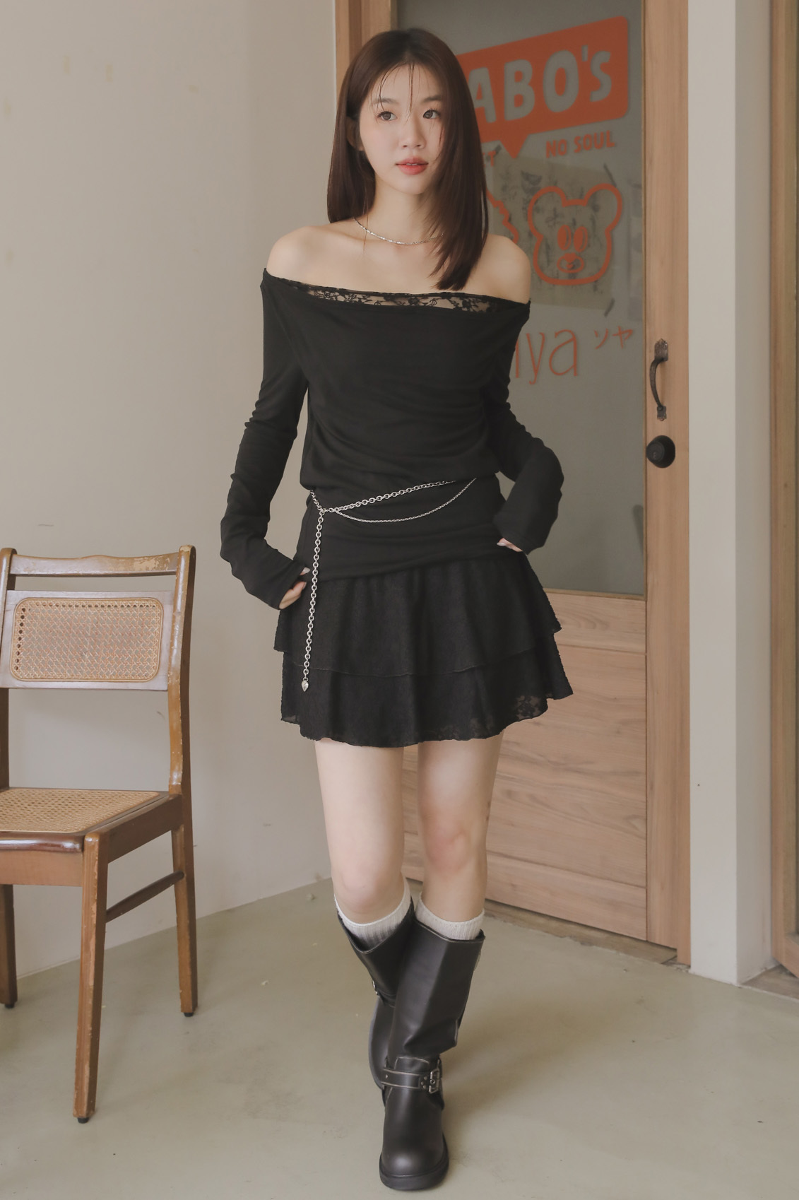 Lace Frill Skirt #短裙