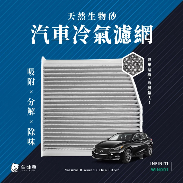 INFINITI極致冷氣濾網推薦【無味熊】有效淨化空氣