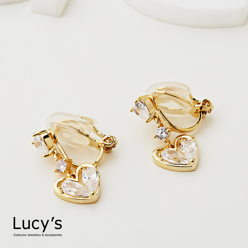 閃亮心動 夾式耳環 (三色) (121075/121076/121077)