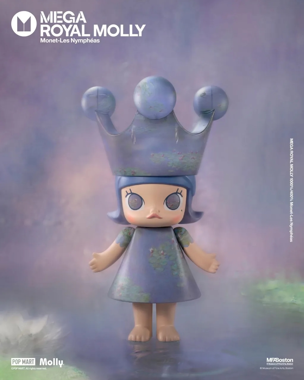 POPMART 泡泡瑪特 MEGA珍藏系列🌟 ROYAL MOLLY 莫奈•睡蓮 400% 公仔