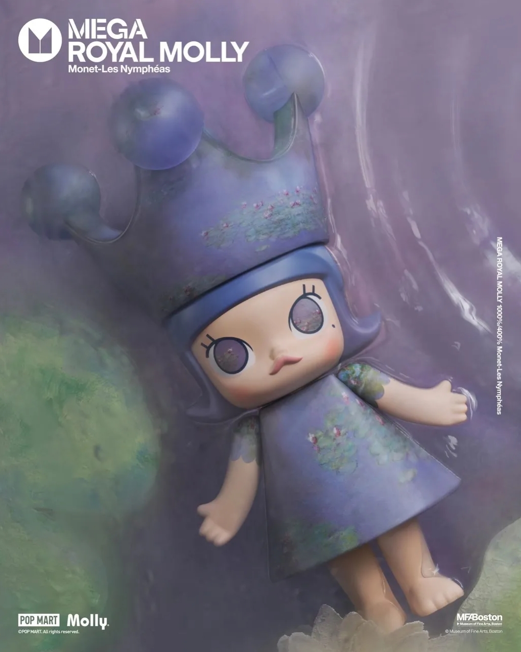 POPMART 泡泡瑪特 MEGA珍藏系列🌟 ROYAL MOLLY 莫奈•睡蓮 400% 公仔