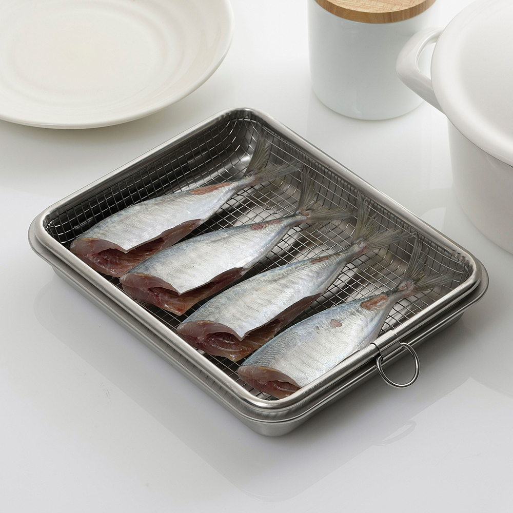 《下村企販》日本製304不鏽鋼燒烤網(瀝水調理網)