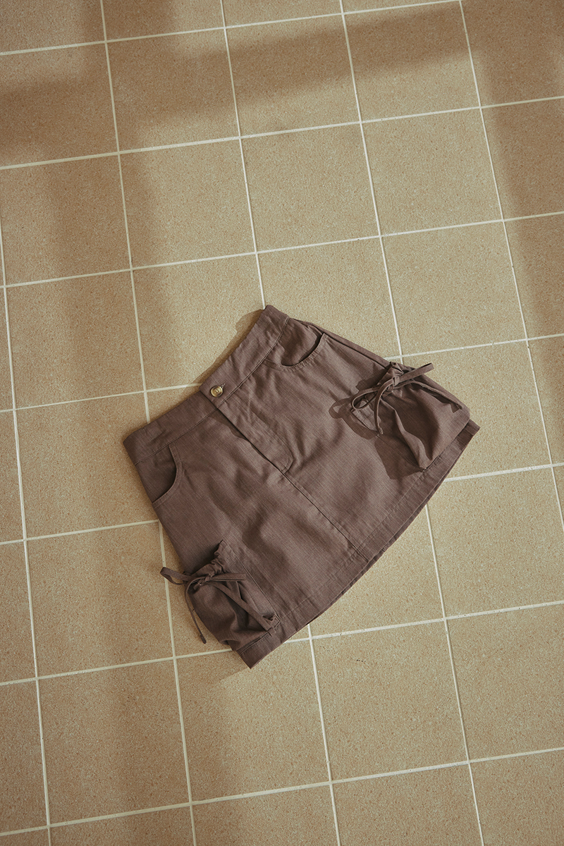 甜美雙口袋工裝裙