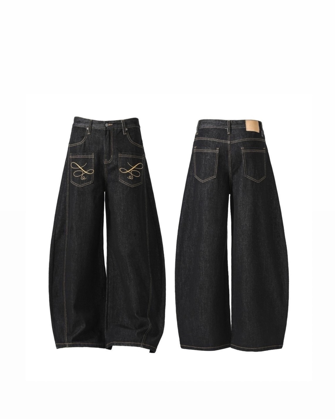 UNISEX 反面刺繡 設計感 #牛仔褲