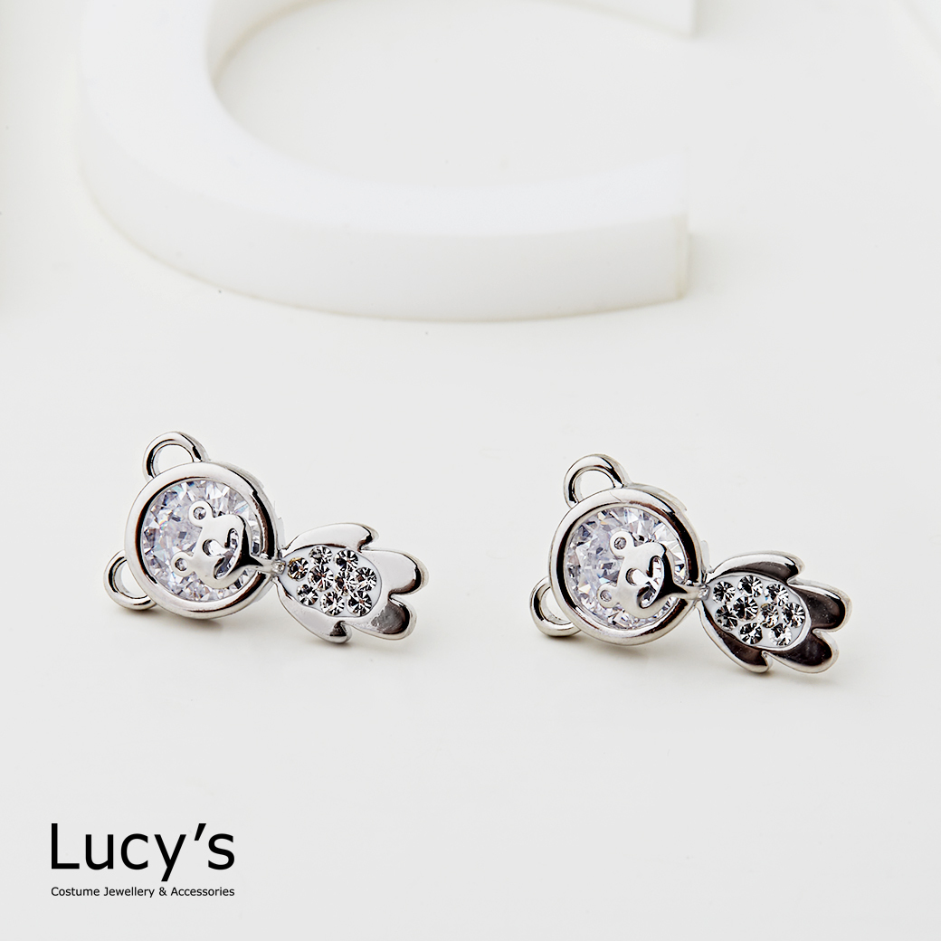 純真小熊 耳環 (二色) (121156/121157)