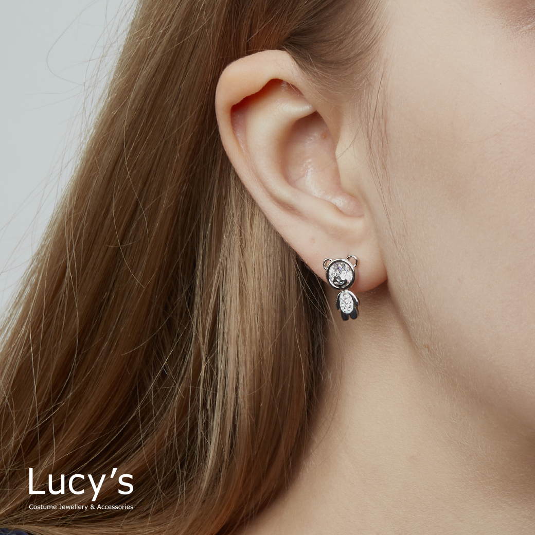 純真小熊 耳環 (二色) (121156/121157)