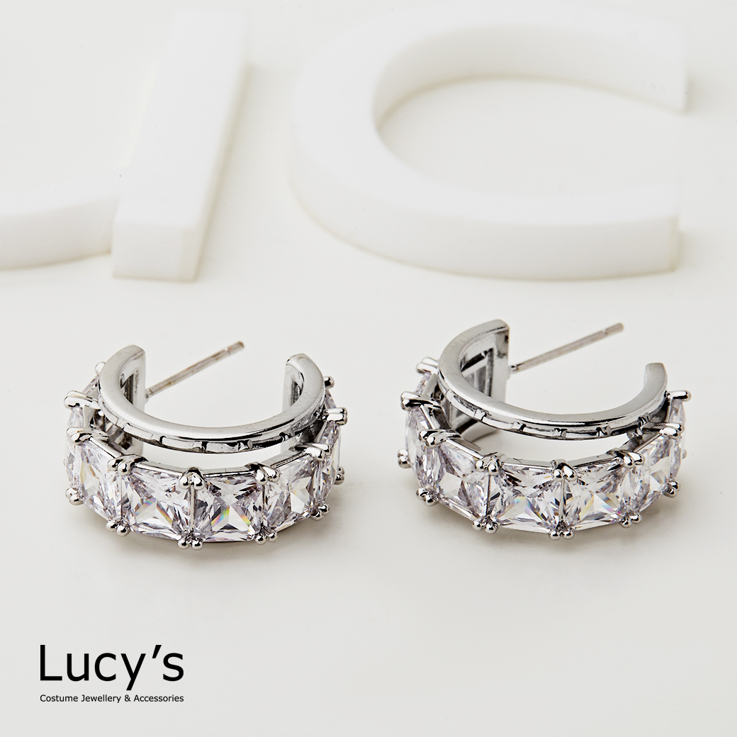 璀璨C型 耳環 (二色) (121038/121039)