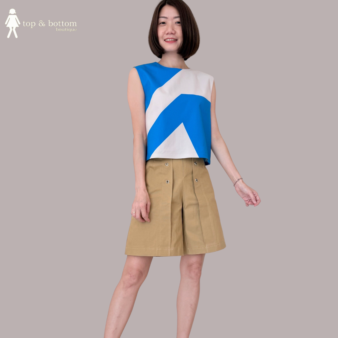 HIGH WAISTED WIDE LEG BERMUDA