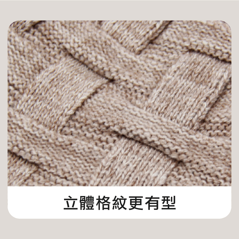 【肌暖】台灣製 經典麋鹿刺繡雙層格紋保暖圓帽丨H1315T