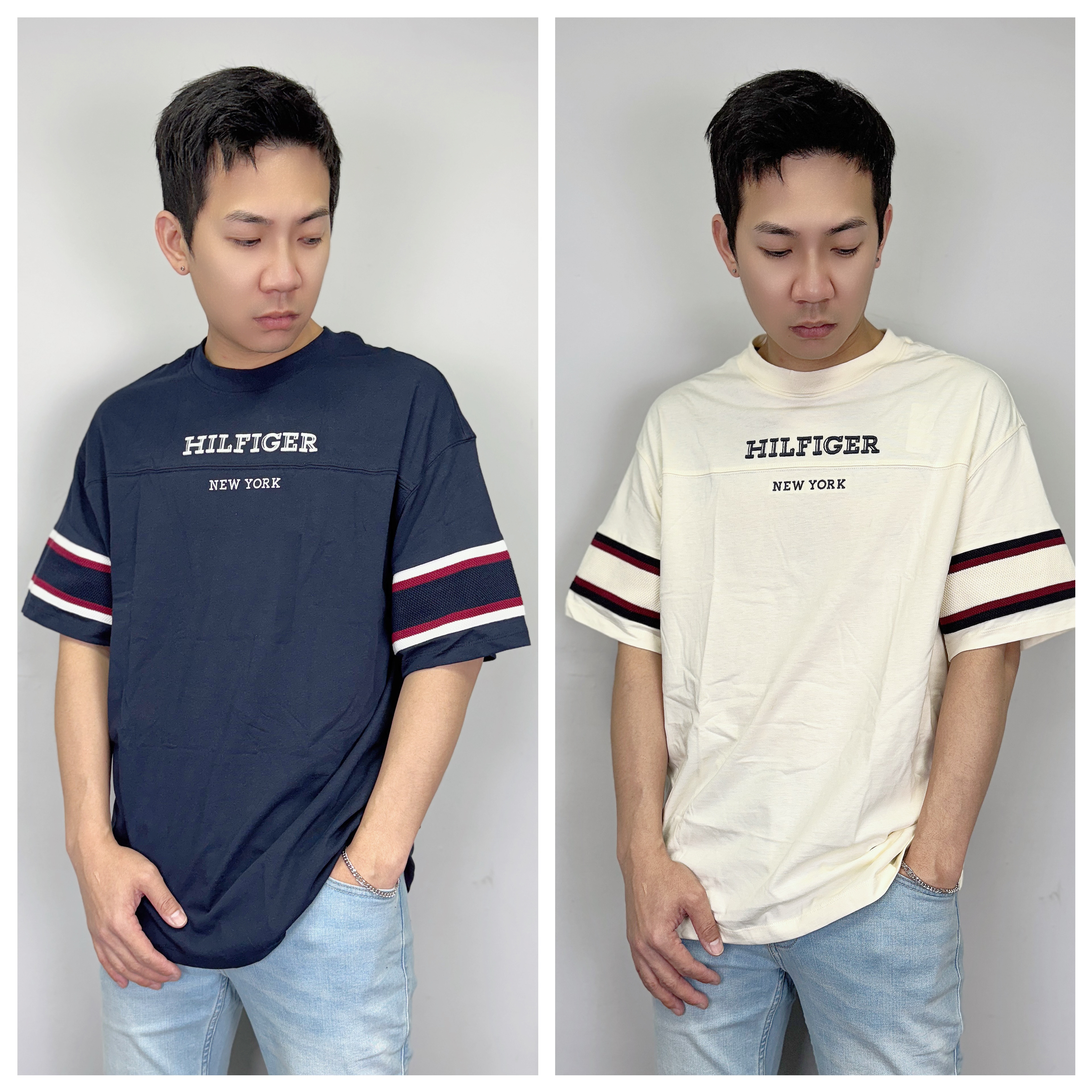 Tommy Hilfiger 手袖拼接滾邊 短袖上衣 短袖 短T