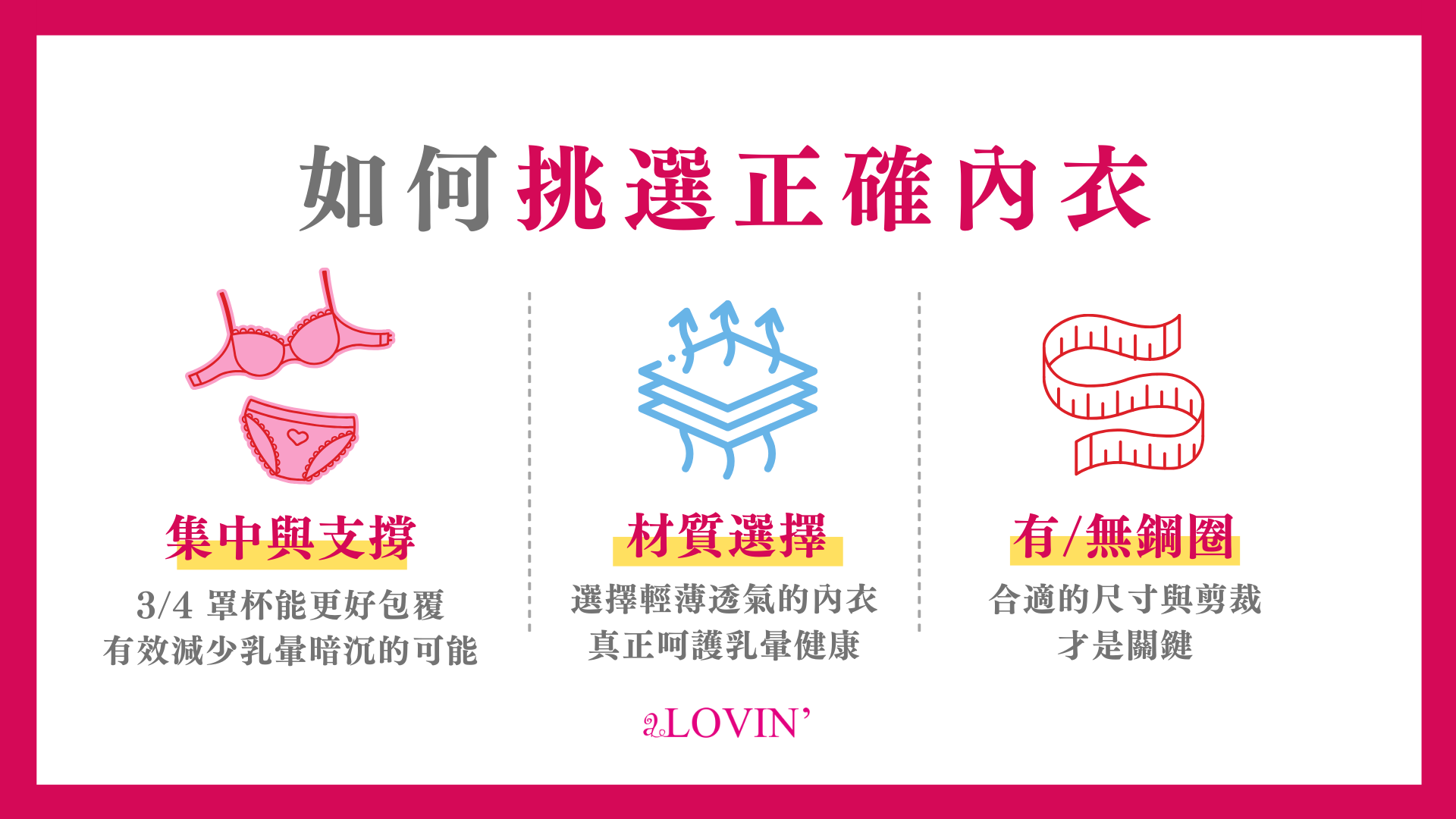 如何挑選正確內衣，有效預防乳頭黑
