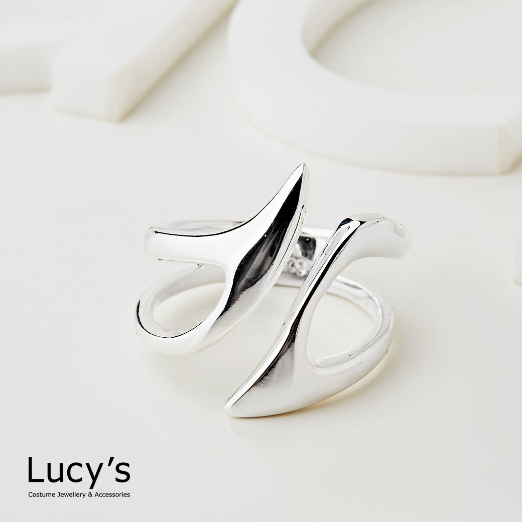 925純銀 不規則鏤空 開口戒 (101509)