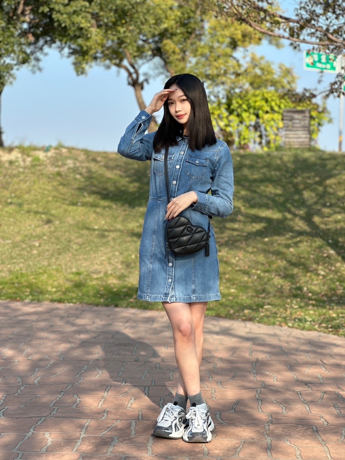 Levis 女款 長版 牛仔襯衫 洋裝