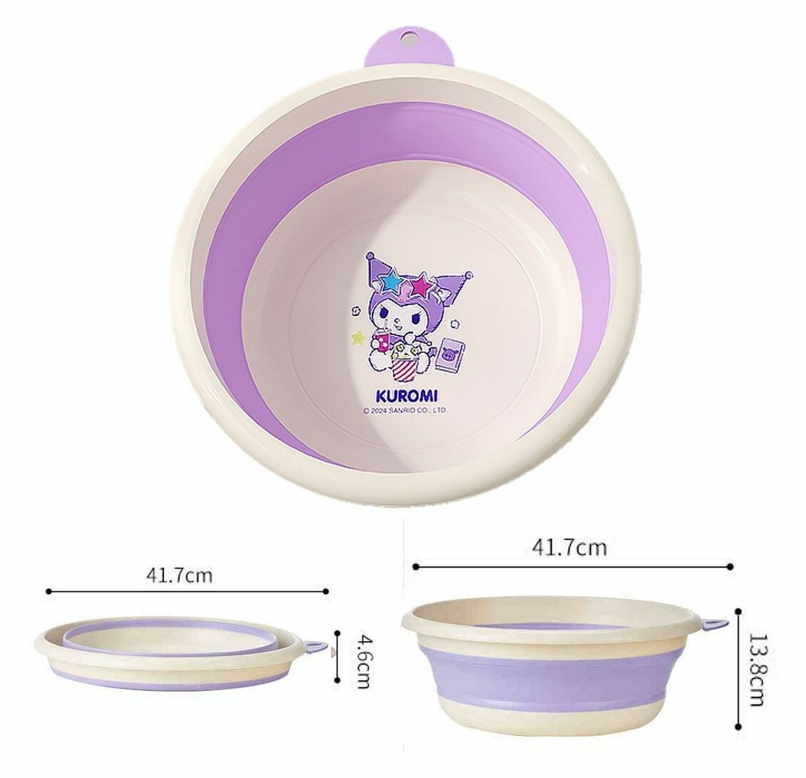 佻皮魔女Sanrio| 【可折疊】臉盆 | 洗菜盆 水盆-泡腳盆-L SIZE