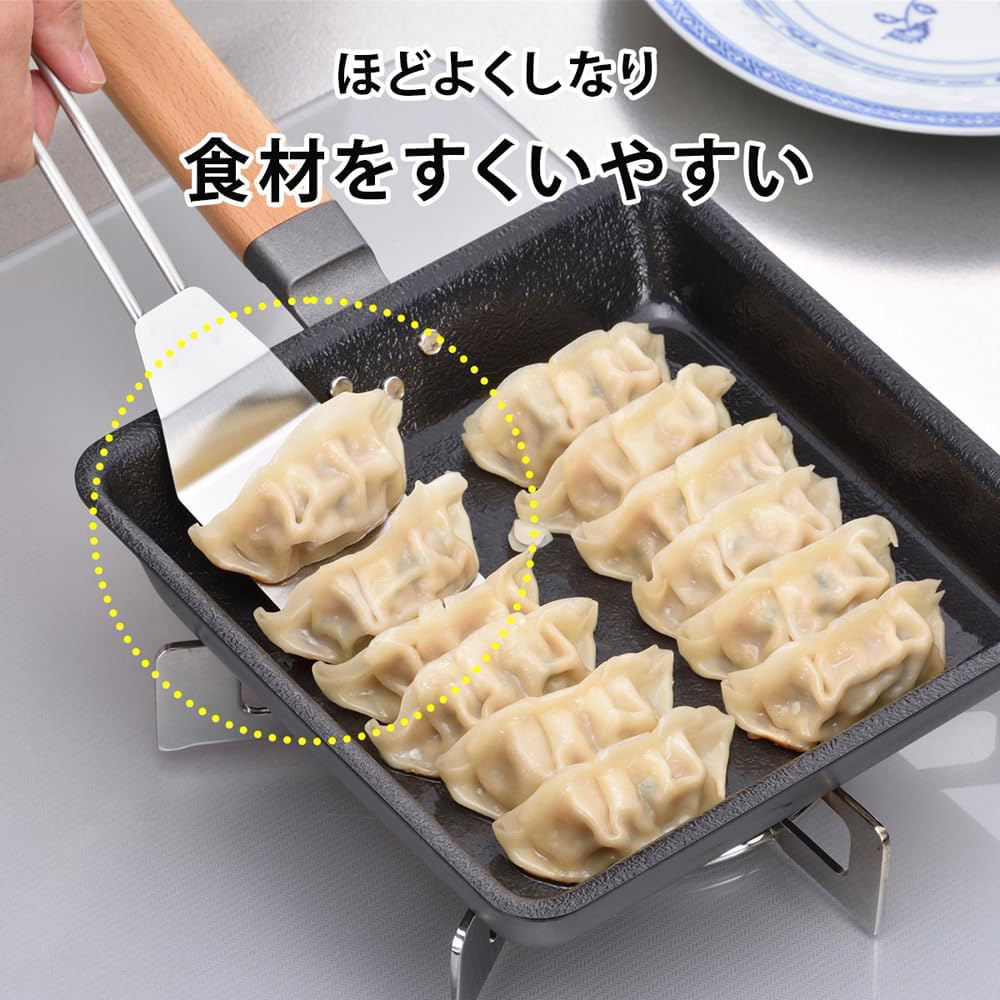 《下村企販》KOGU系列日本製304不鏽鋼細長型平煎鏟