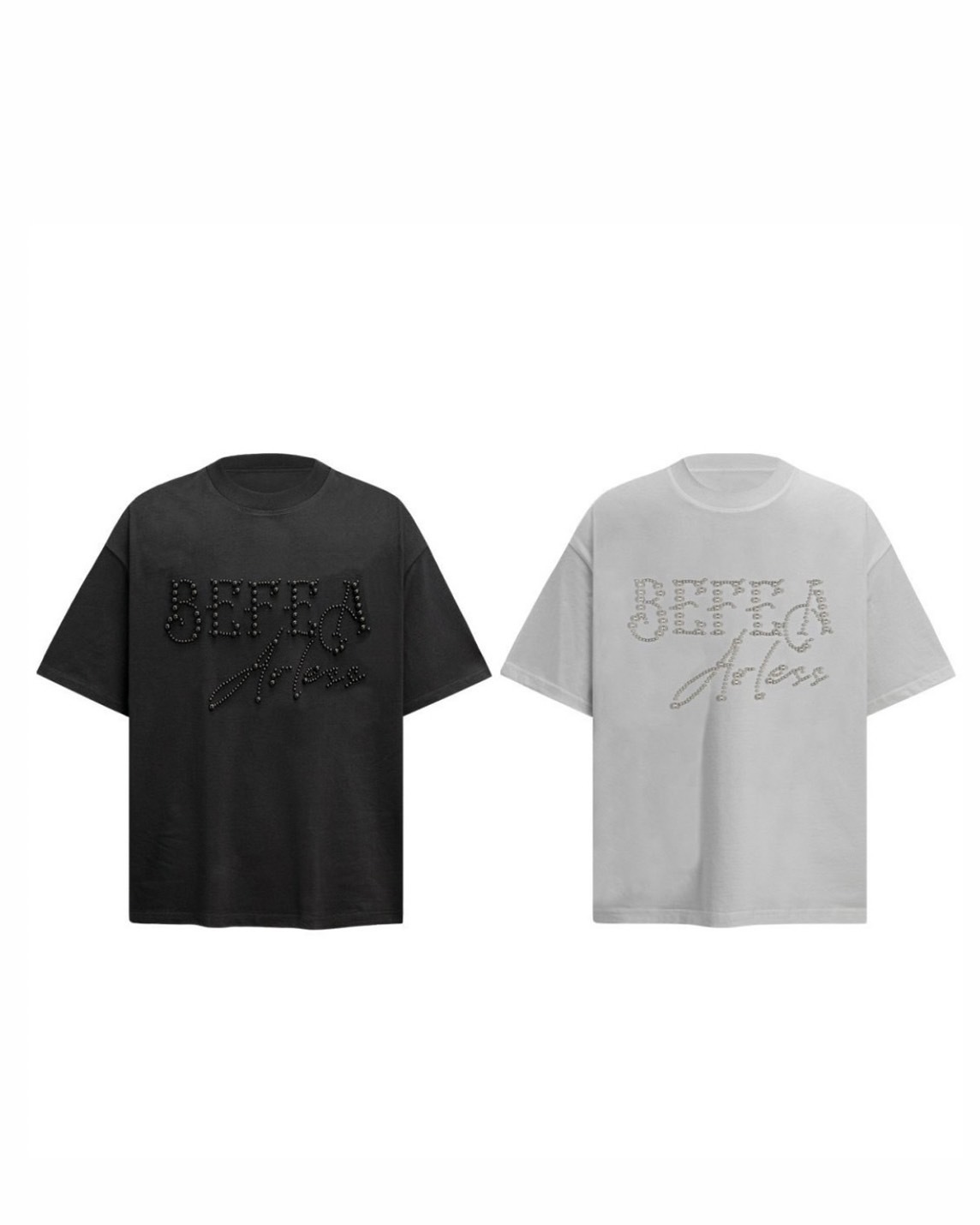 UNISEX 美式 復古 珍珠 上衣 #短袖