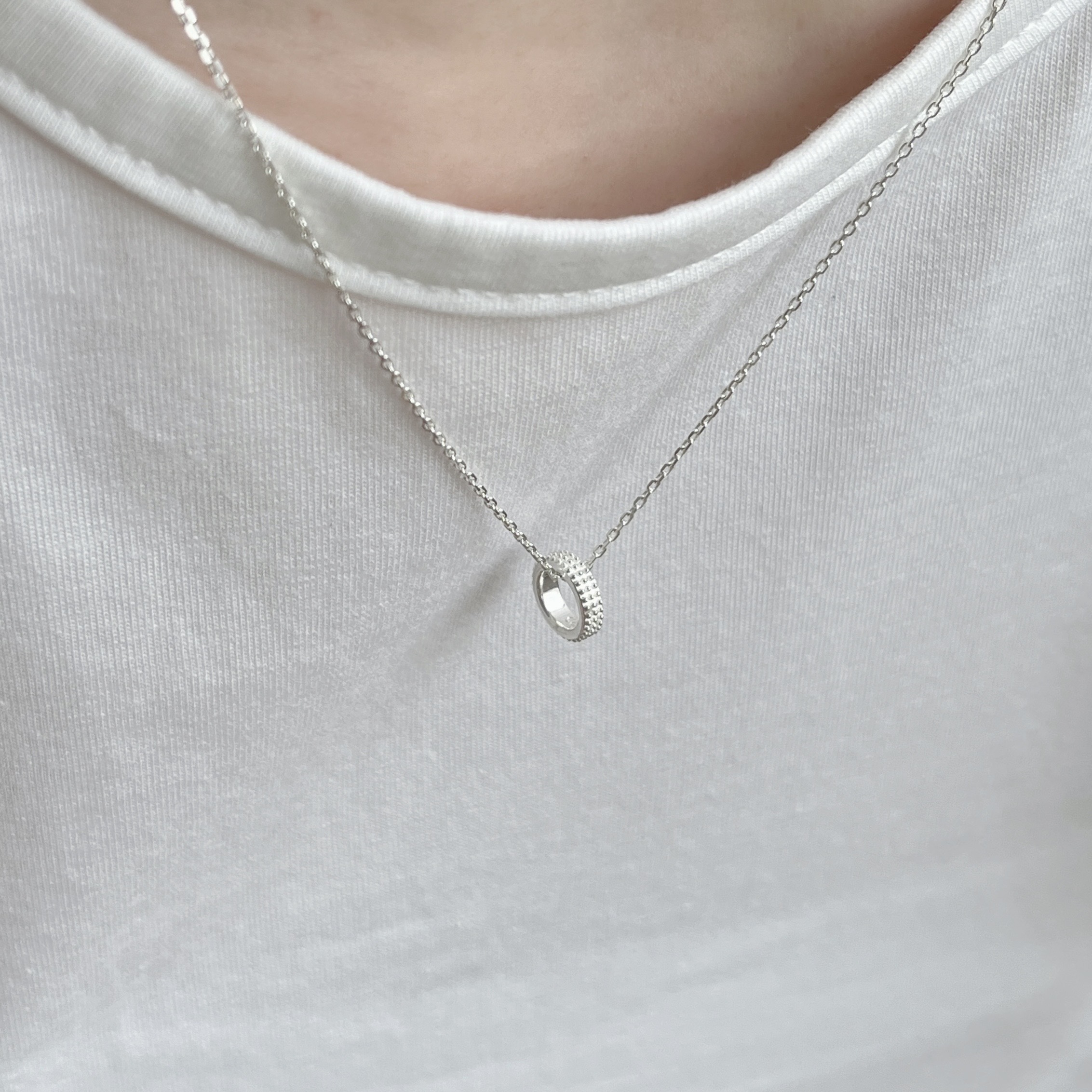 簡約三層滾邊圈圈串飾