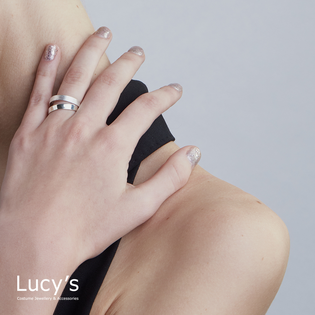 925純銀 交錯時光 戒指 (56833)