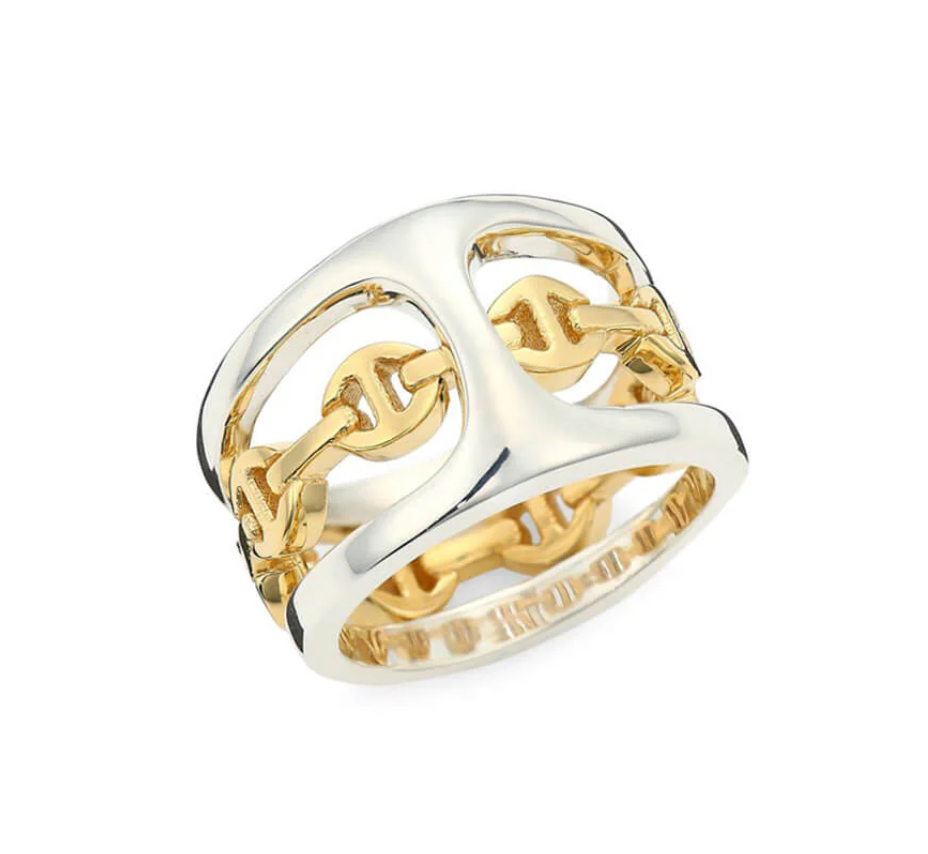 Phantom Clique戒指 - 純銀和 18K 金