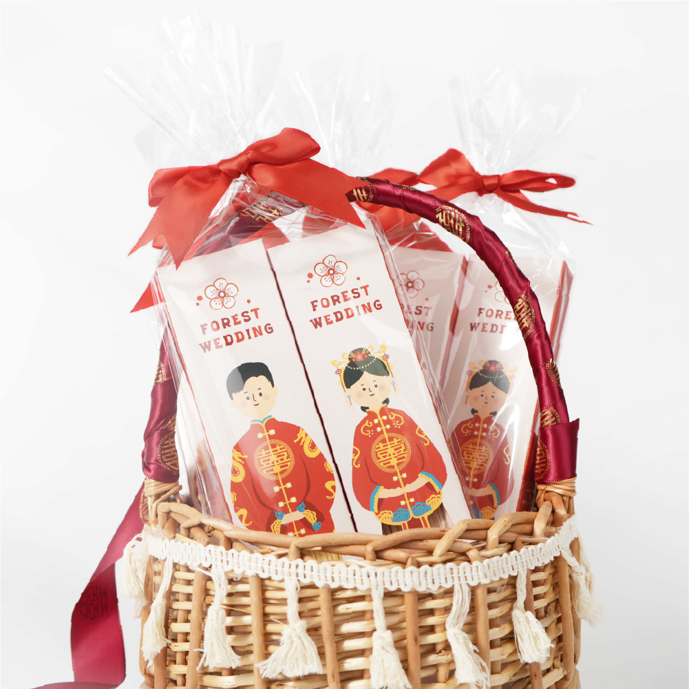免運嚐鮮組｜婚禮小物｜婚禮囍麵系列｜成雙成對款-中式服｜新人嚐鮮組｜5組入