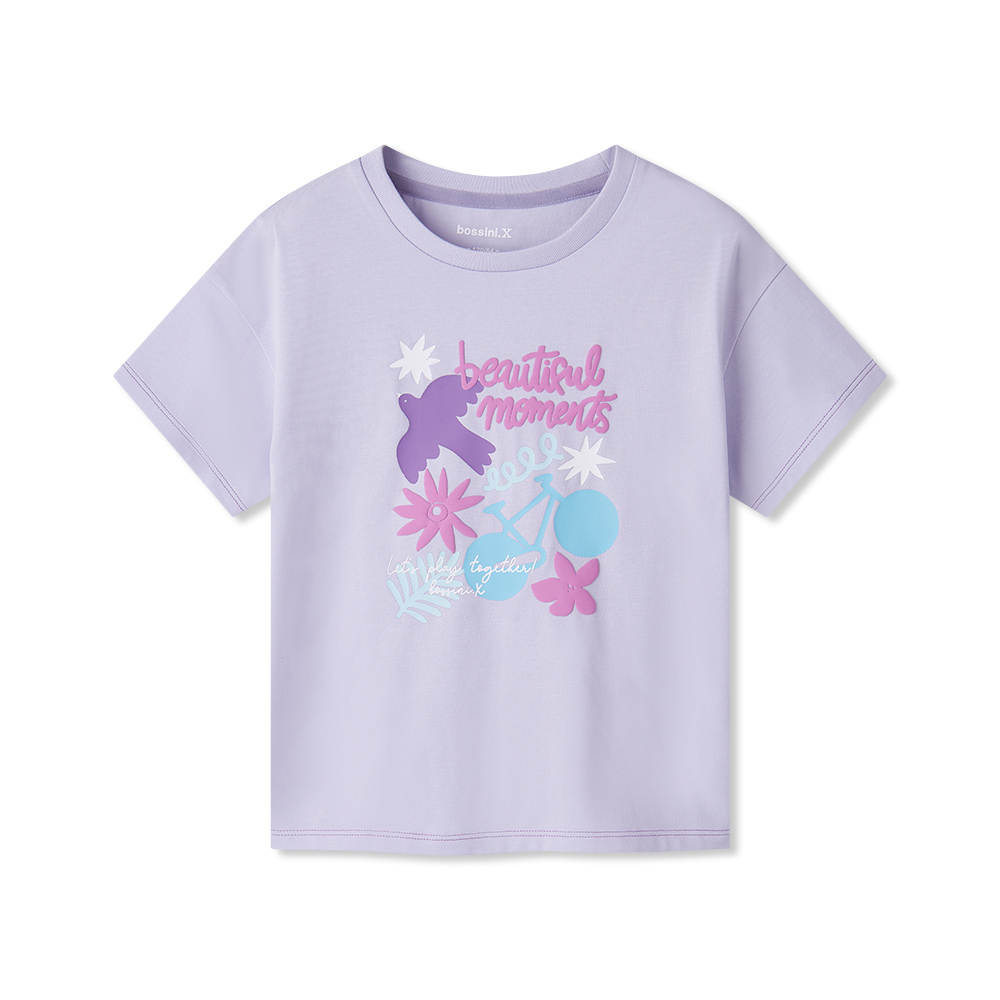 女童圓領短袖T恤