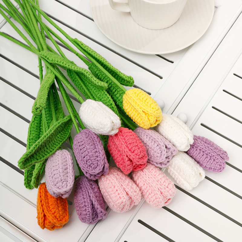 《5722》仿真手工編織鬱金香(單隻)