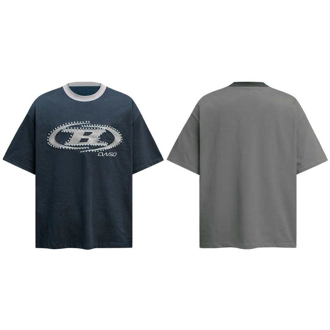 UNISEX 美式 英文 珍珠 上衣 #短袖