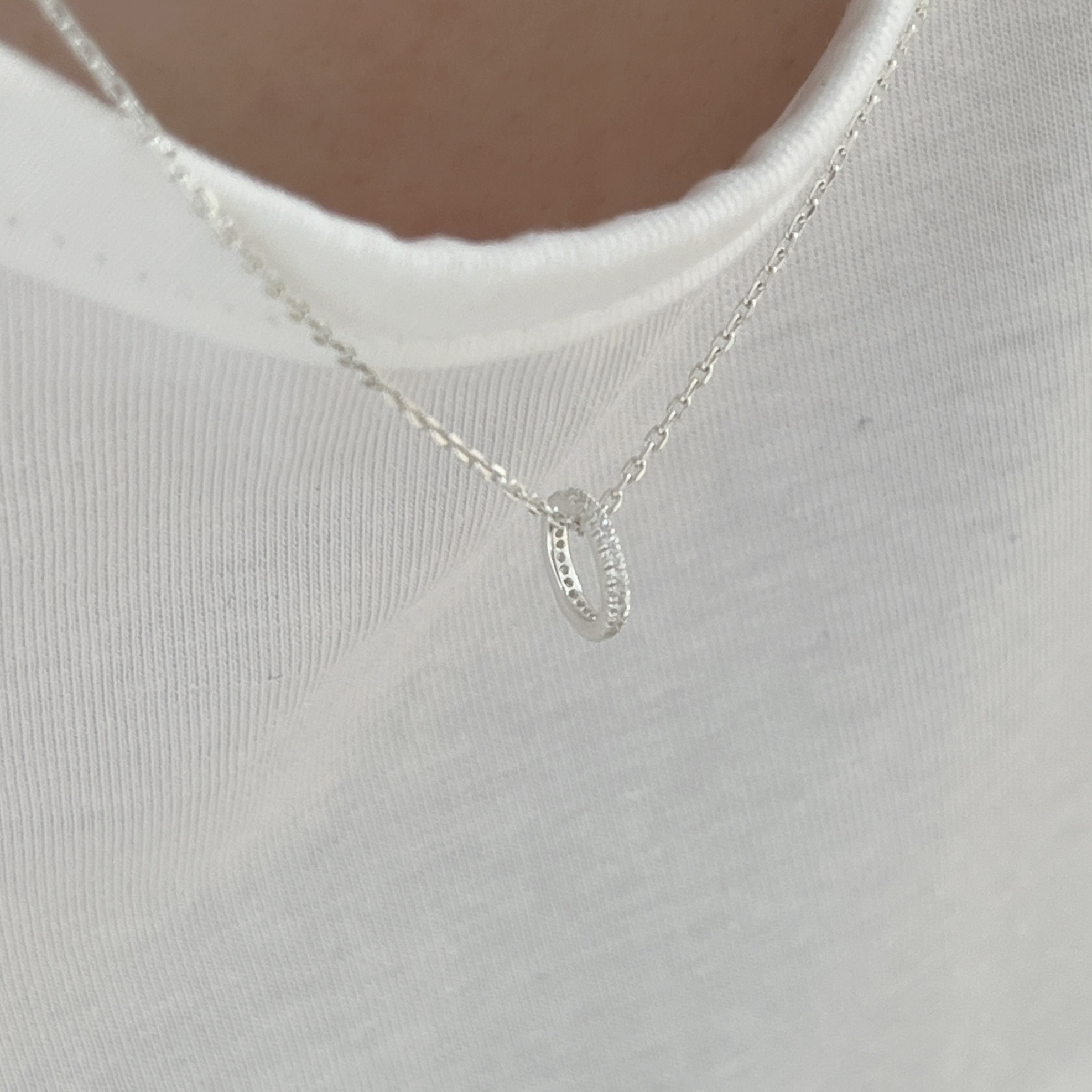 細緻整圈鋯石圈圈串飾