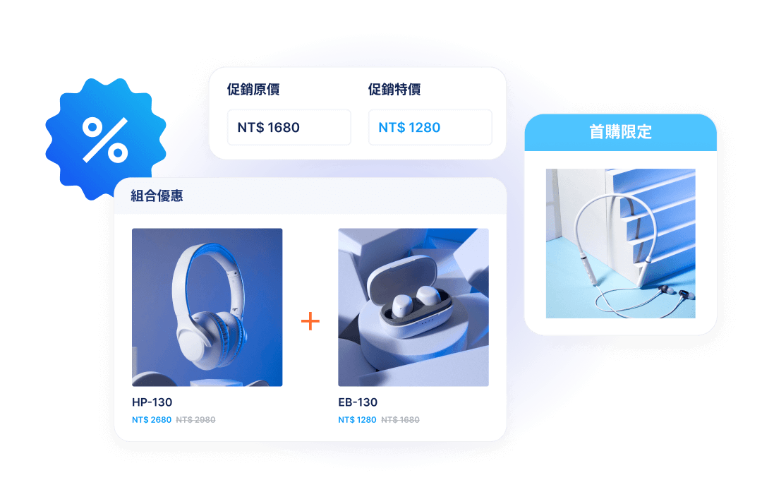 SHOPLINE 網路商店提供各式優惠模組及完善會員分級制度