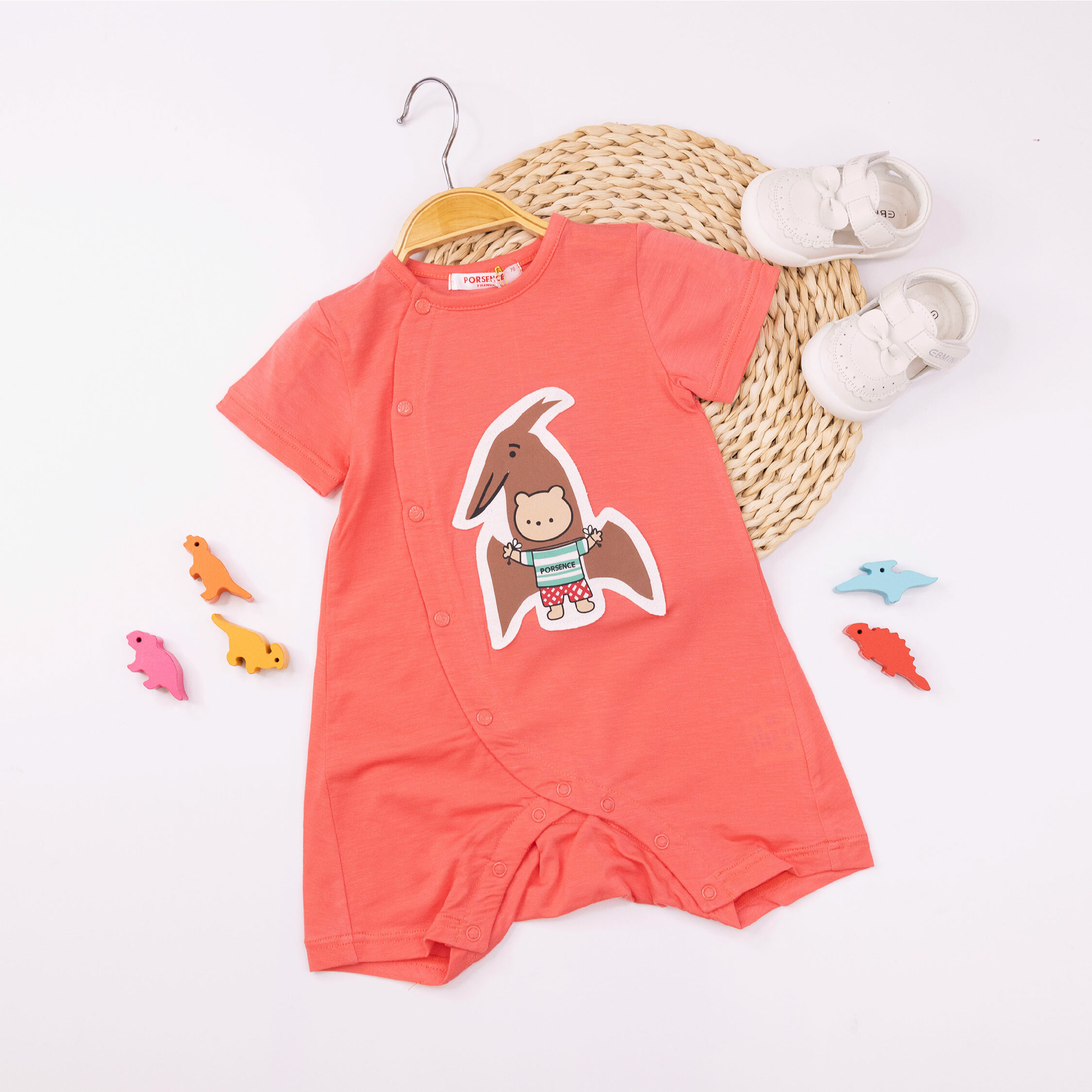 波紳士【12024】熊熊扮恐龍親膚天絲連身裝＊二色